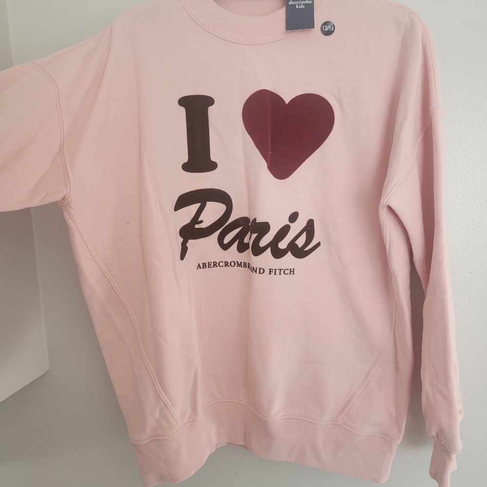 Pink "I love paris" sweatshirt